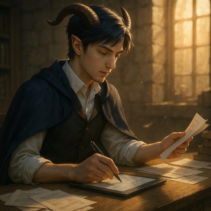 確定申告に悩む青年の肖像｜Portrait of a young man troubled by tax filing